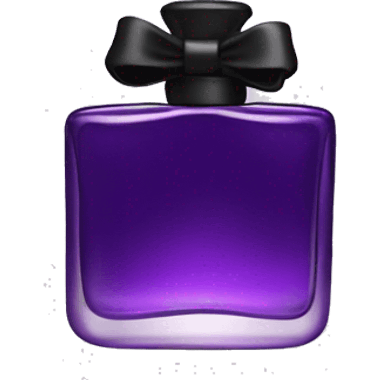 Dark Purple perfume with black bow emoji