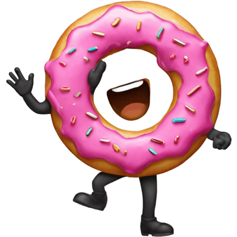 Donut waving emoji