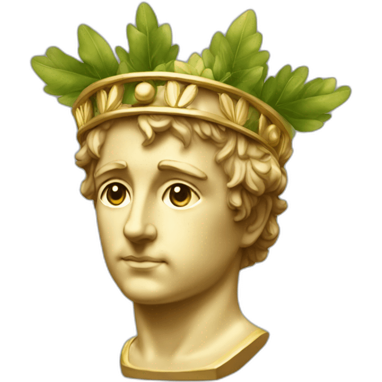 Laurel wreath napoleon golden statue emoji