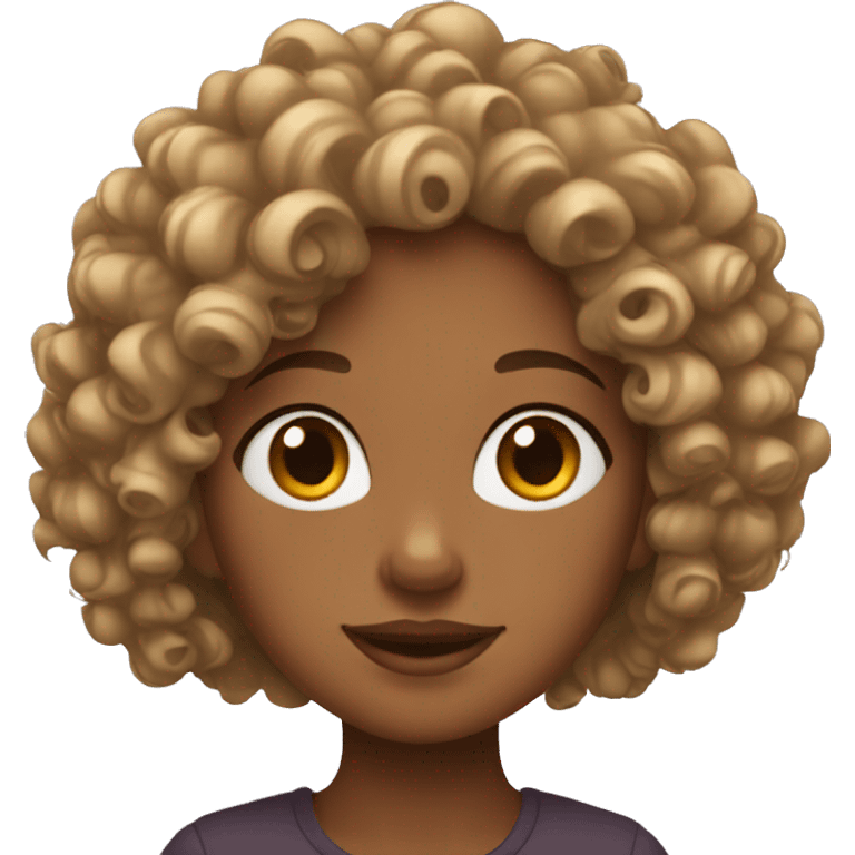 girl with curly hair emoji