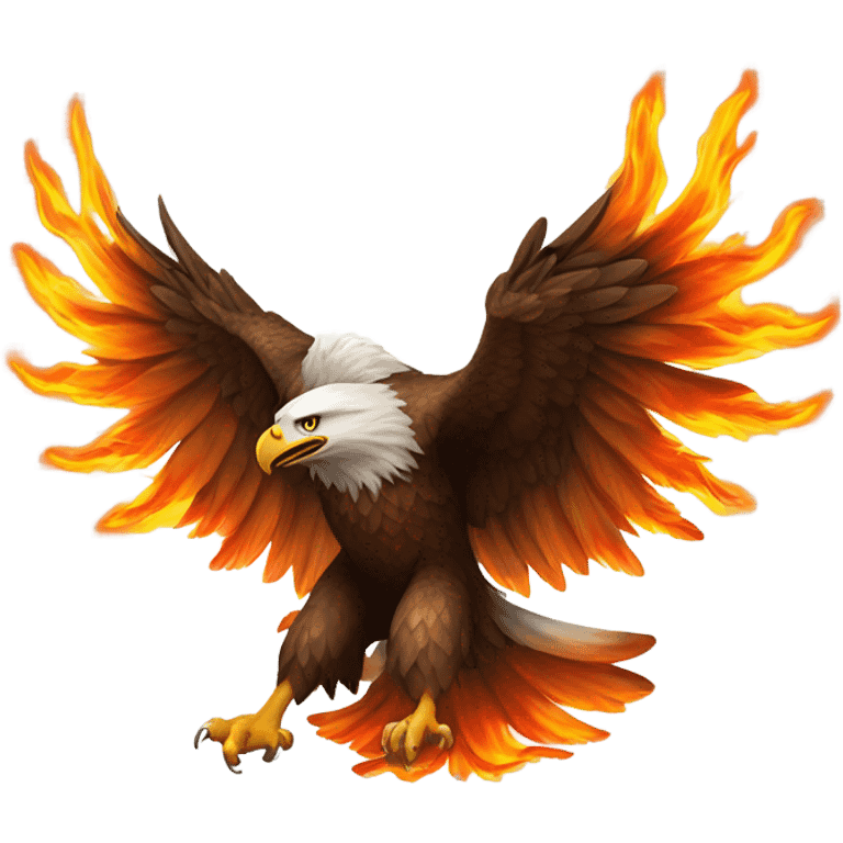 Burning eagle emoji