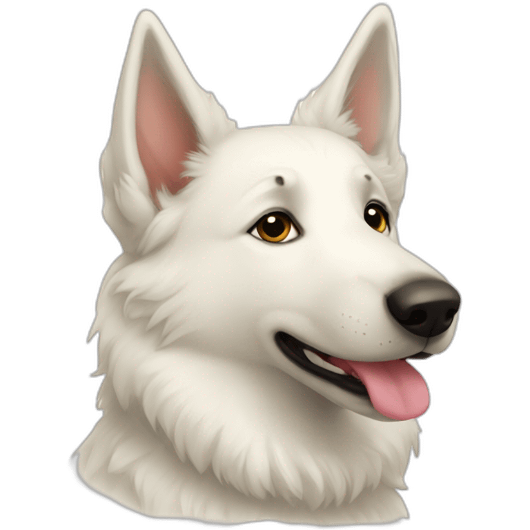 White shepherd love emoji