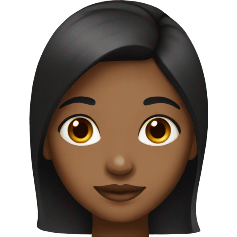 Brown girl with black hair emoji