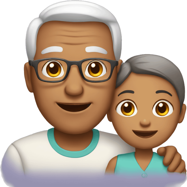 grandparents and grandchild emoji