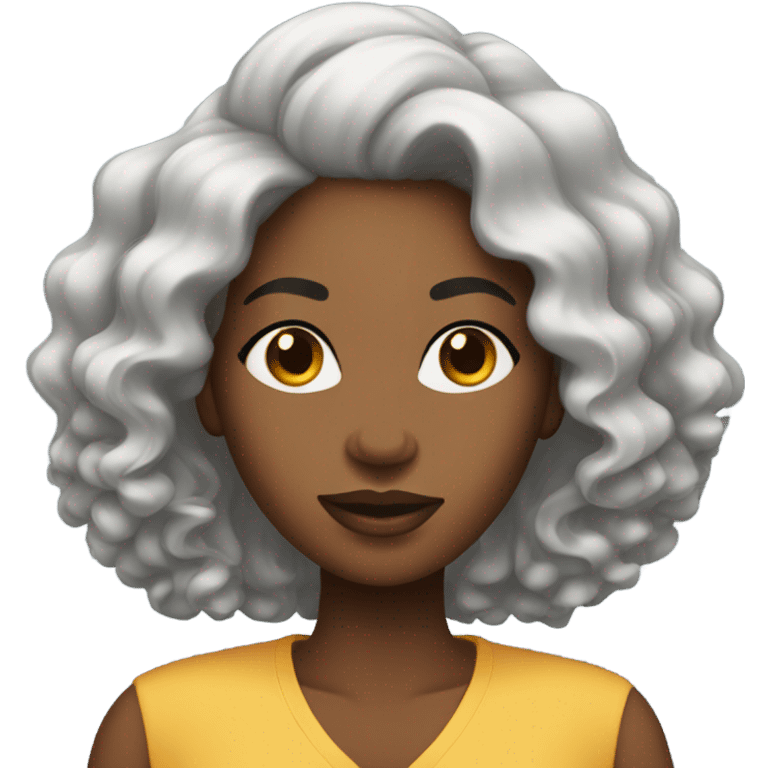 Black women with a blowout emoji