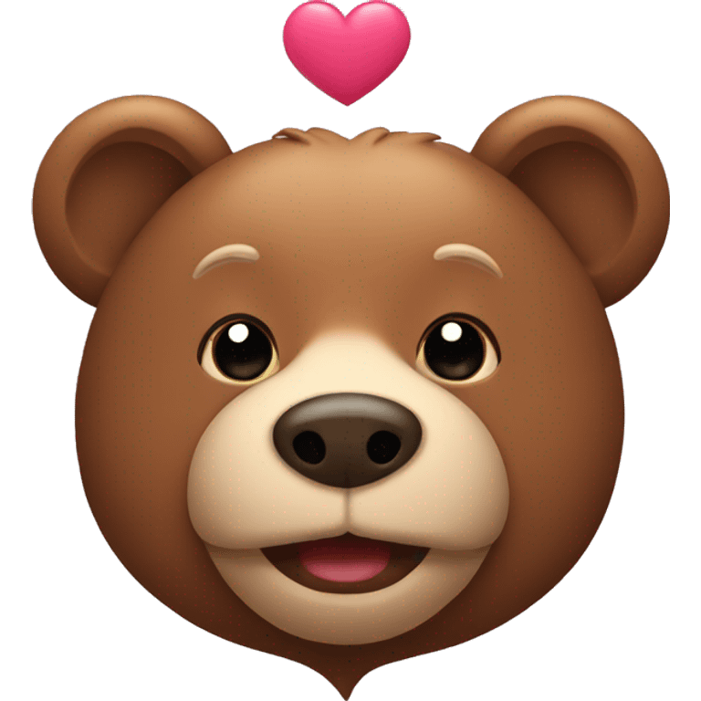 Bear with hearts emoji