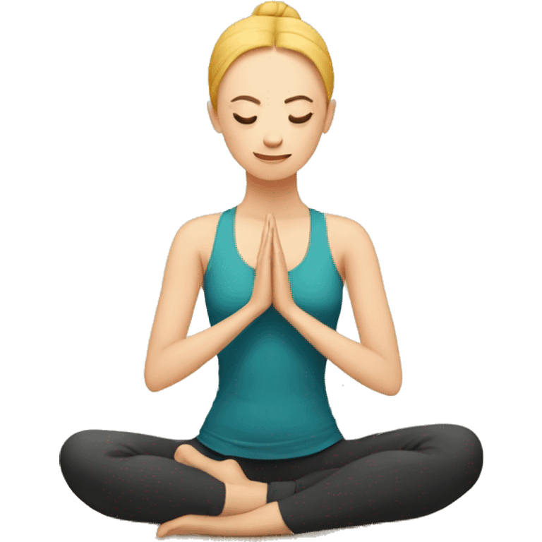 doing yoga in vietnam emoji