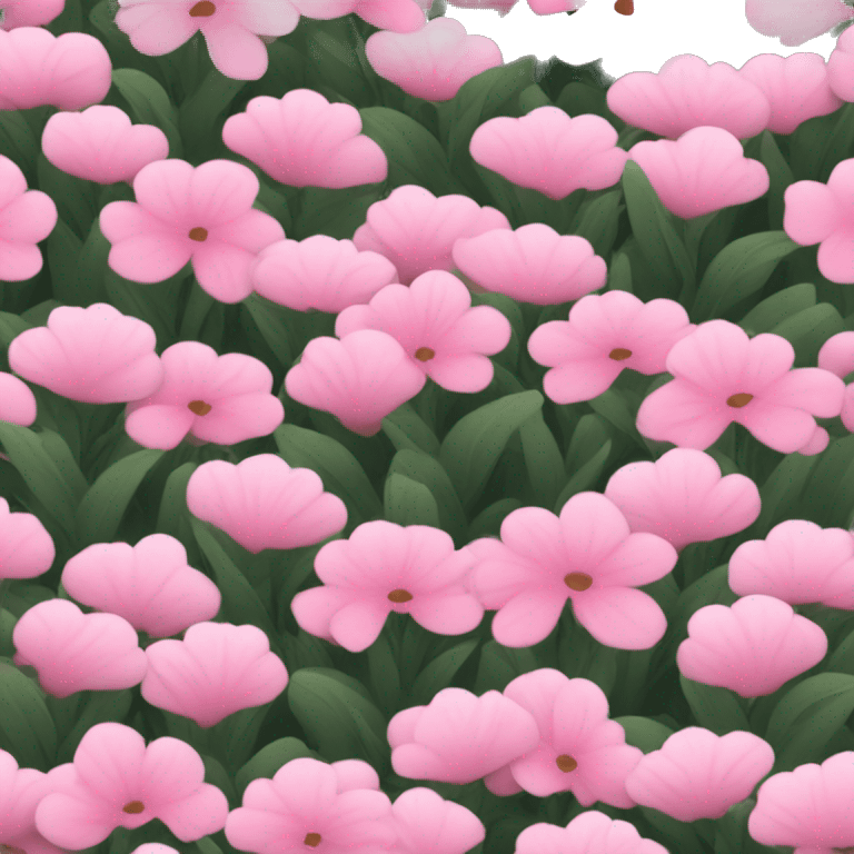 Quaint cottage pink flowers emoji