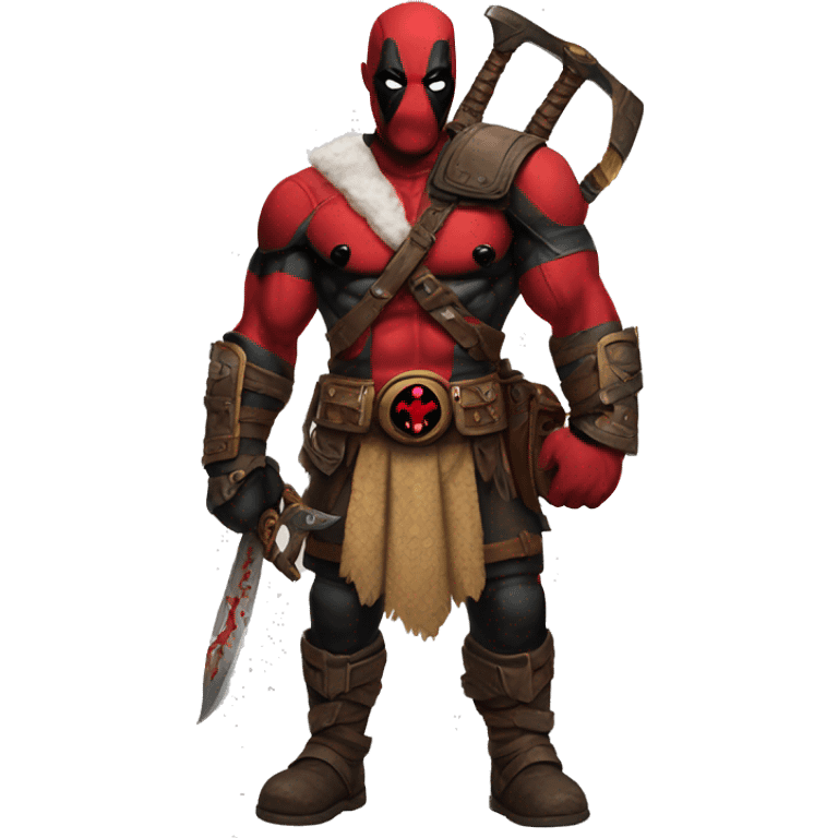 God of war costume Deadpool emoji