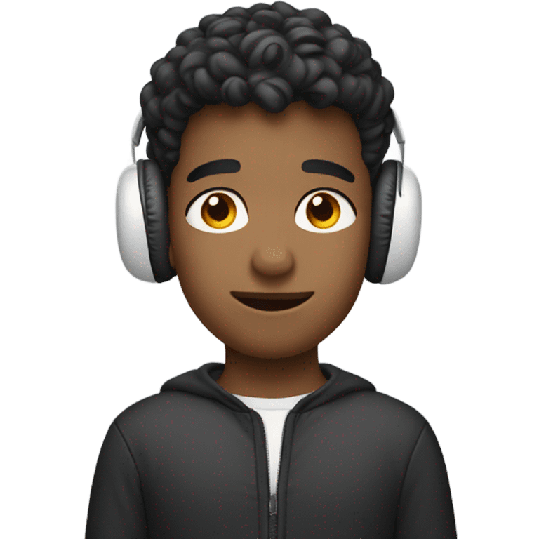 a boy with airpods  emoji