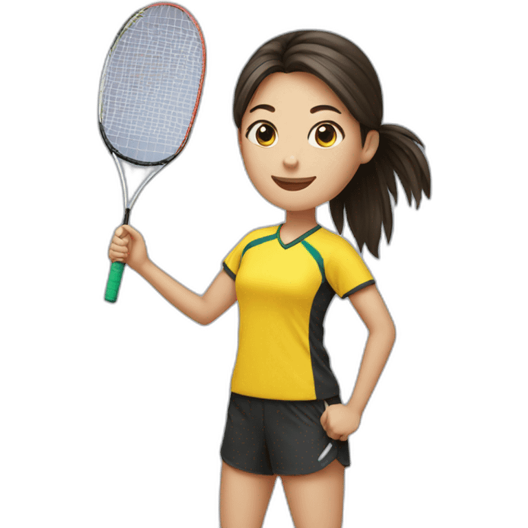 Badminton girl emoji