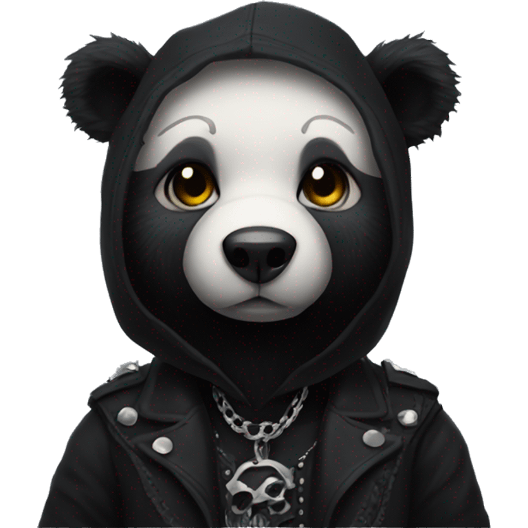 Goth bear emoji