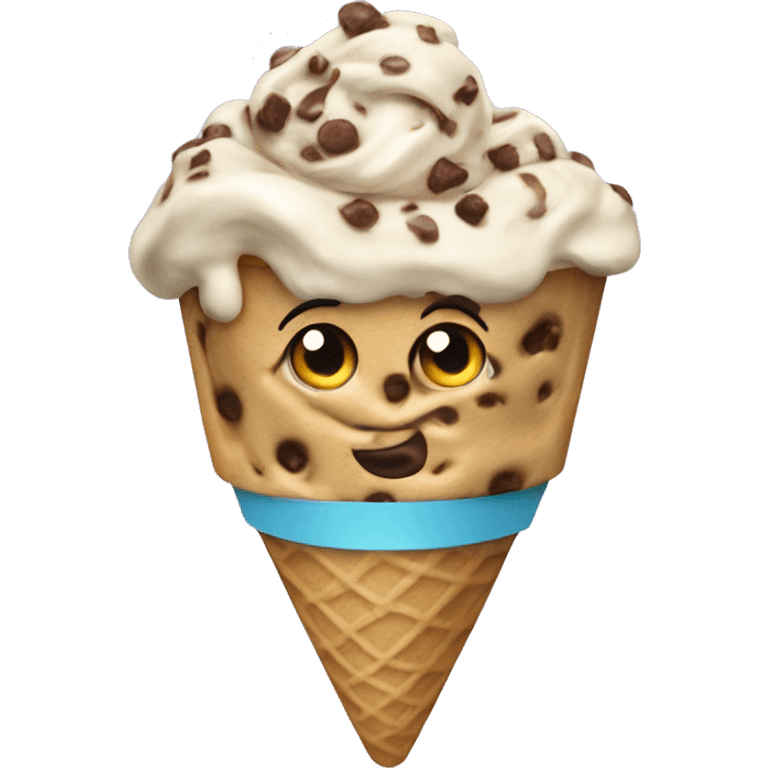 Cookie dough ice cream shake emoji