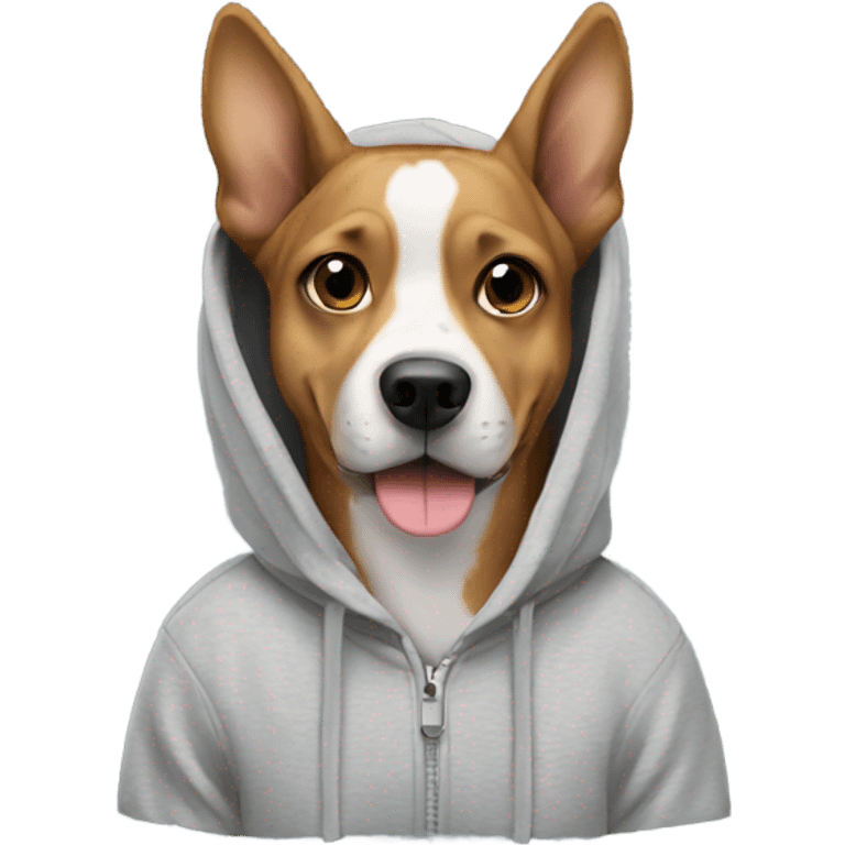 dog wearing a hoodie emoji