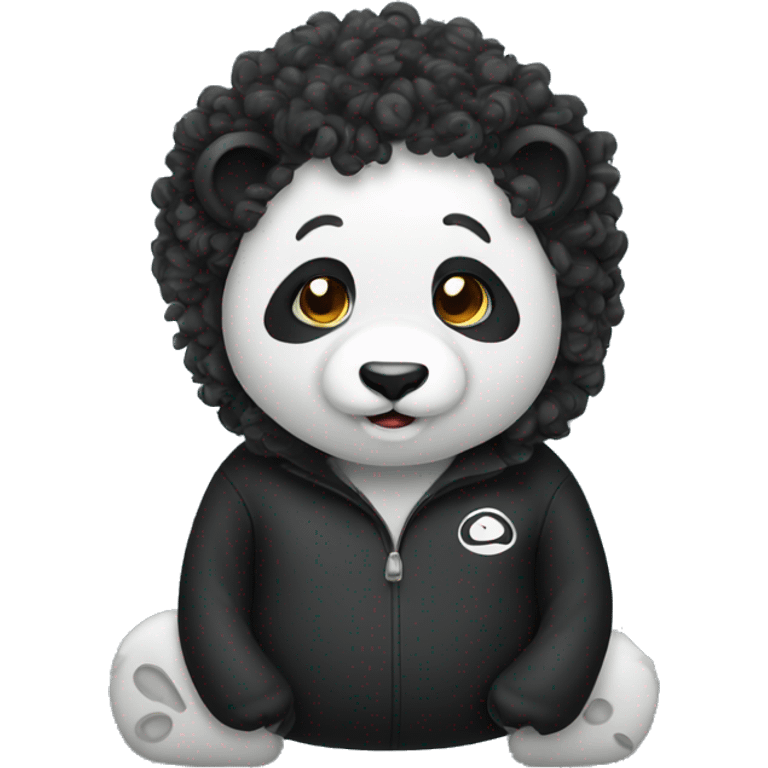 Curly panda emoji