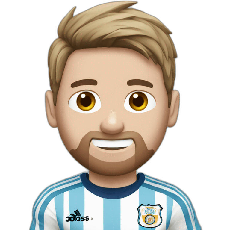 messi with argentina shirt emoji