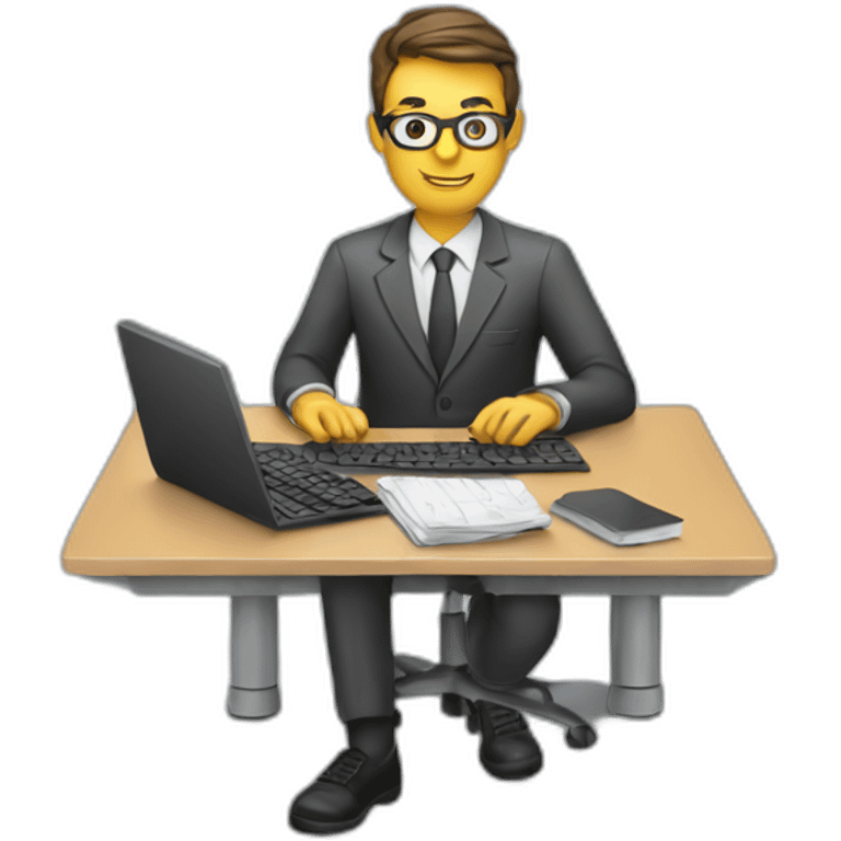 Accountant typing in a laptop emoji