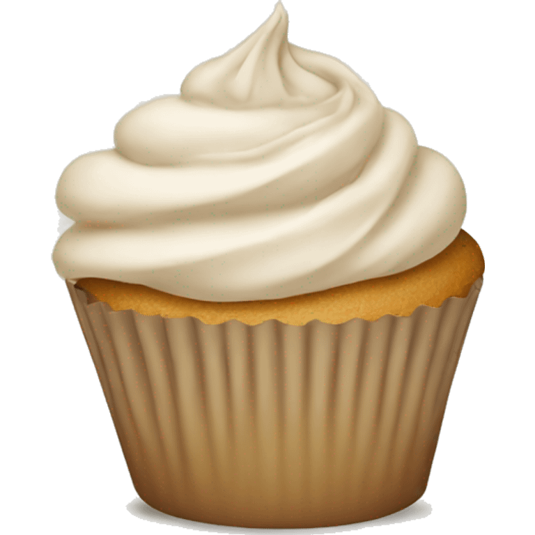 Neutral coloured cupcake emoji