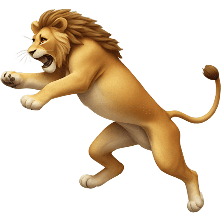 Lion jumping  emoji