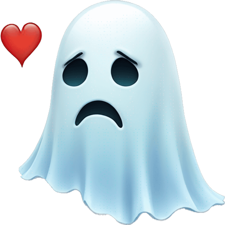 sad ghost with broken heart emoji