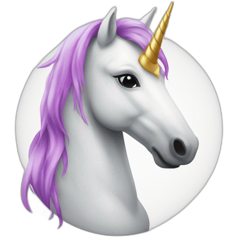 unicorn with banner saying I'm in emoji