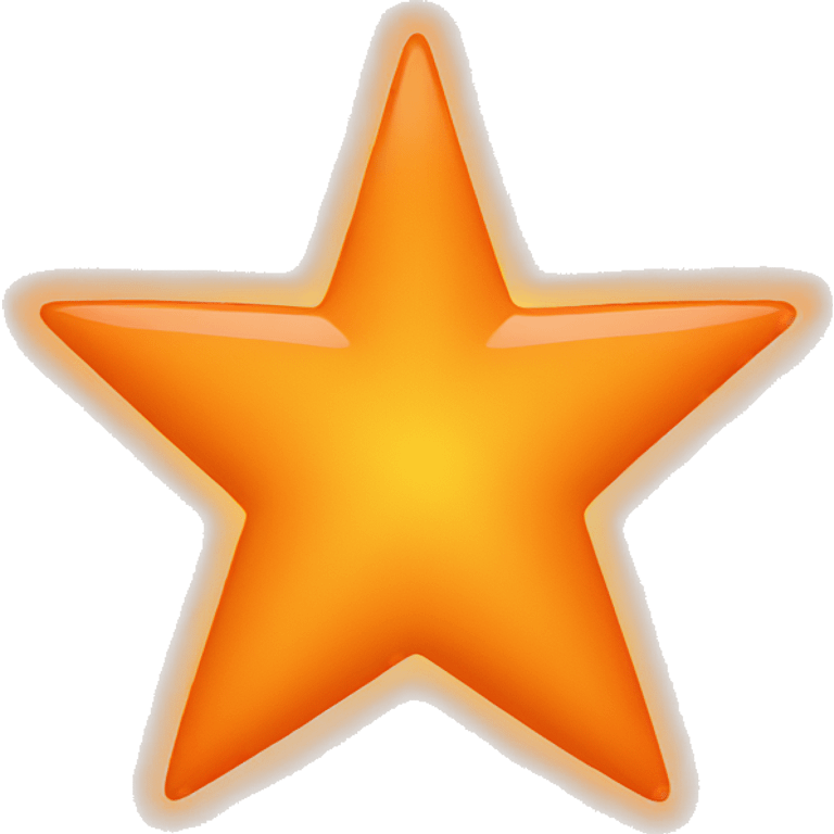 one plain neon orange star emoji