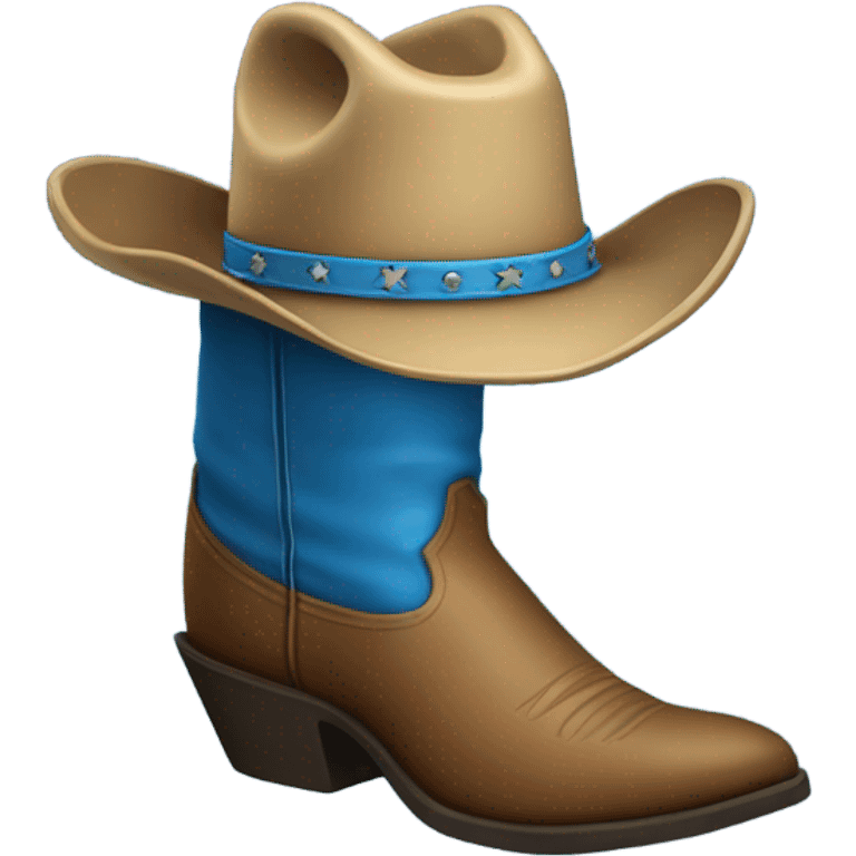 Blue cowboy boot emoji