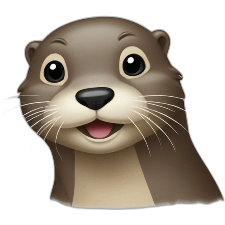 Otter saying « debout » in speech bubble emoji