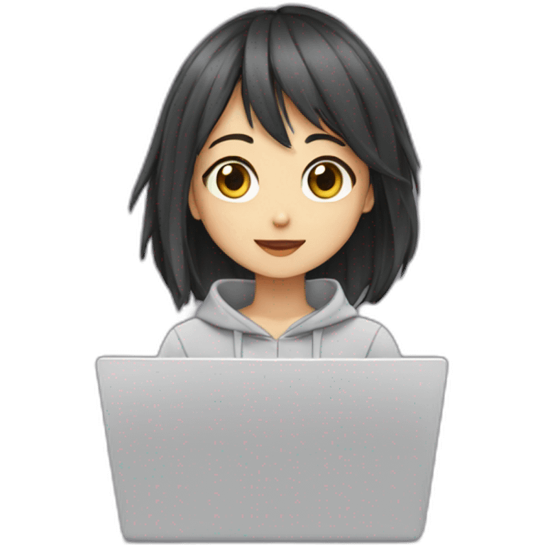 anime girl with laptop emoji