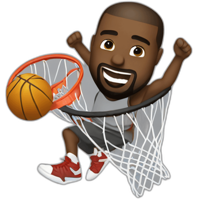 kanye west dunking emoji