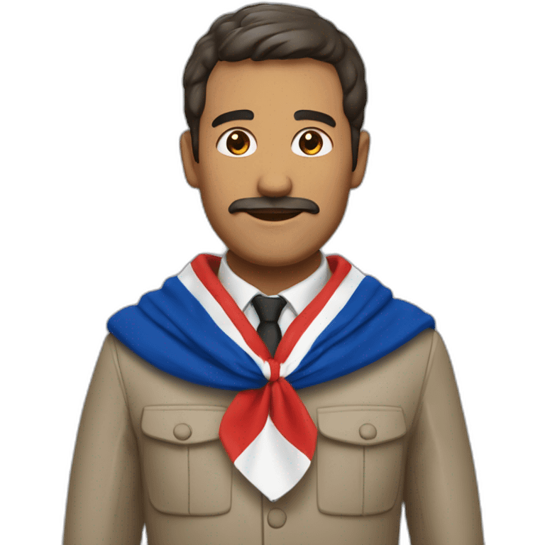 Homme avec écharpe tricolore élu France emoji