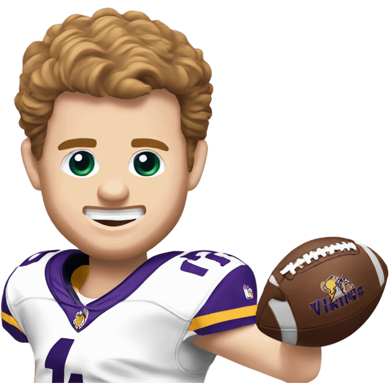 Minnesota vikings quarterback Sam Darnold winning the Super Bowl  emoji