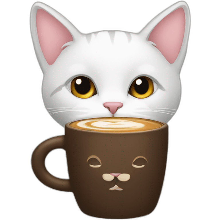 cat drinking espresso emoji