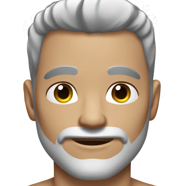 silver skinned man muscular man emoji