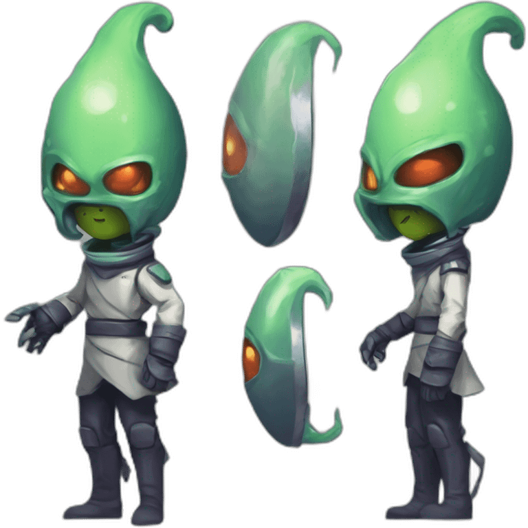 alien chef scifi roguelike rpg style inspired by slay the spire digital art emoji