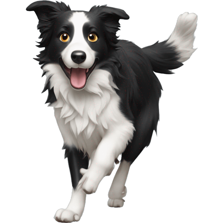 Border collie dancing  emoji