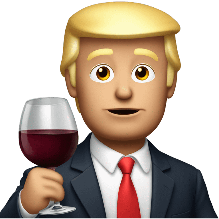 trump drinking wine emoji