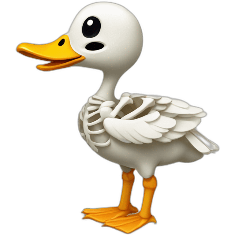 cute duck skeleton emoji