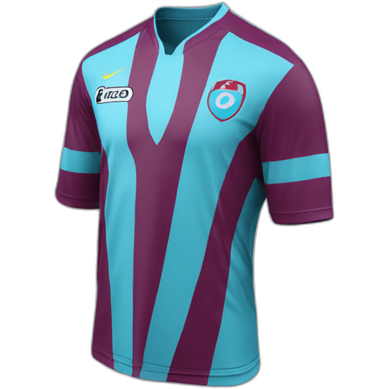 Trabzonspor stryped football jersey emoji