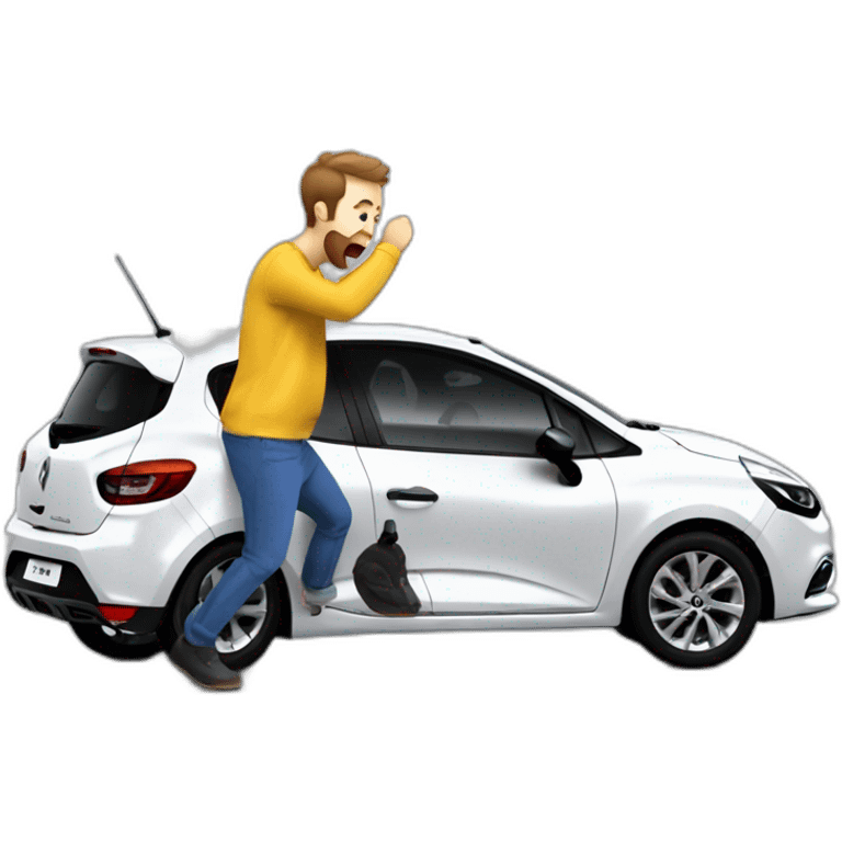 Renault clio farting a men emoji