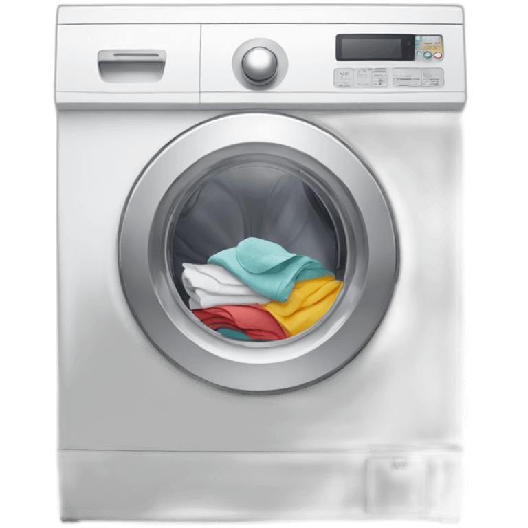 White Washmachine full of clothes emoji