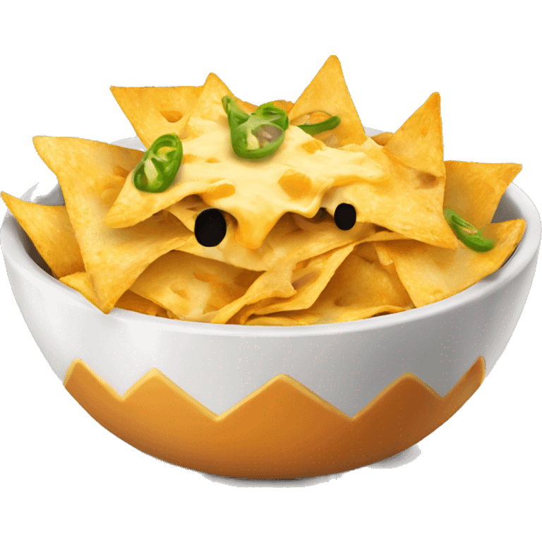 bowl of cheesy nachos emoji