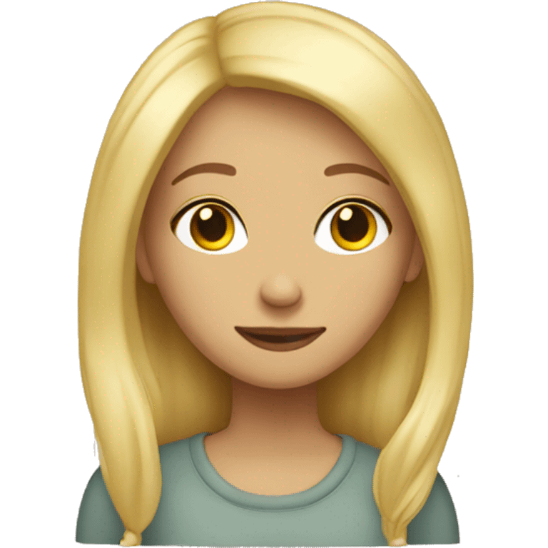 Blonde girl cozy  emoji