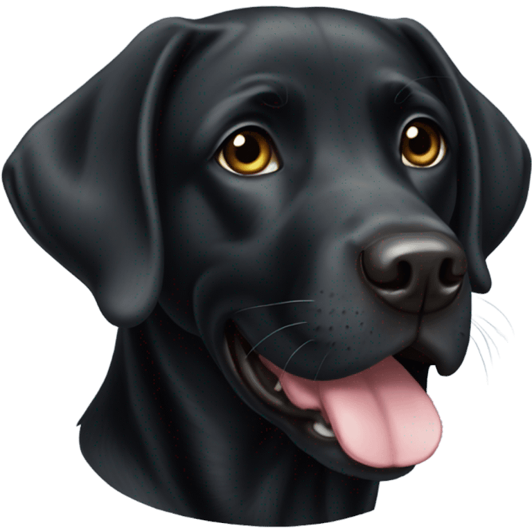 American Black Labrador female emoji