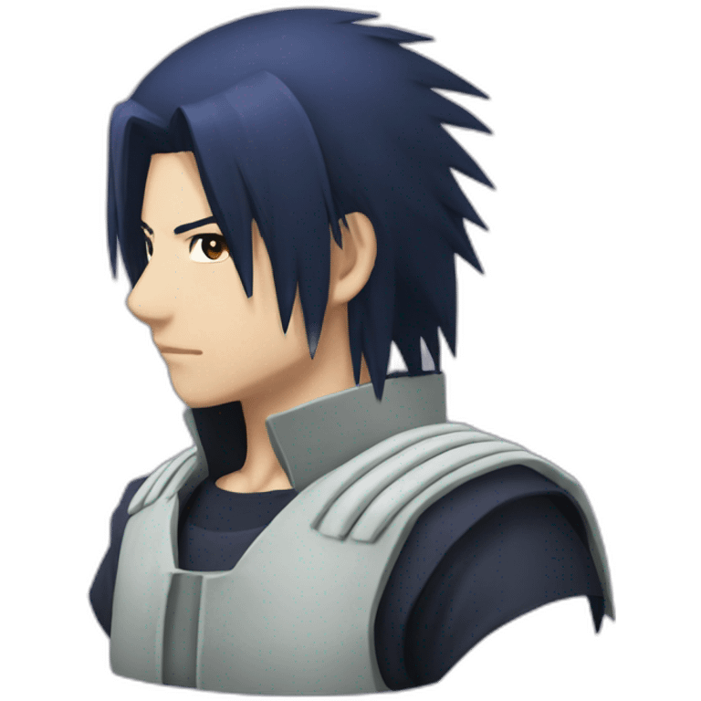 sasuke uchiha with short mullet emoji