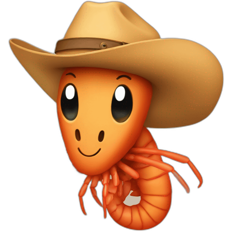 shrimp with cowboy hat emoji