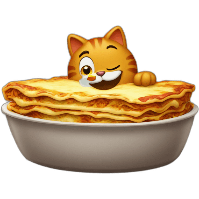 Garfield qui mange des lasagnes emoji