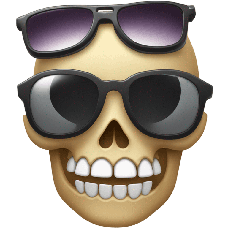 Skull wearing sunglasses  emoji