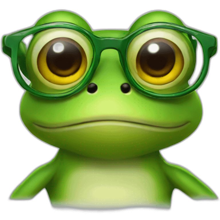 frog with glasses emoji