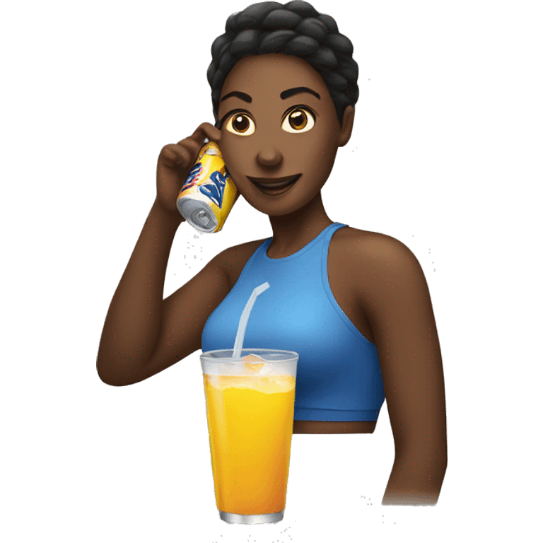 Women who drinks Energy drink emoji